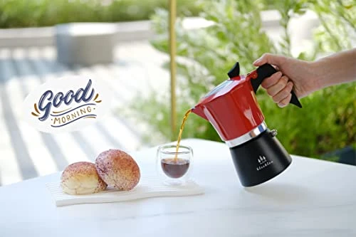 Stovetop Espresso Maker, 6 Espresso Cup Moka Pot Italian Coffee Maker, Manual Cuban Coffee Percolator Pot Greca Coffee Maker Camping Coffee Pot 4 Stovetop Espresso Maker, 6 Espresso Cup Moka Pot Italian Coffee Maker, Manual Cuban Coffee Percolator Pot Greca Coffee Maker Camping Coffee Pot - Image 2