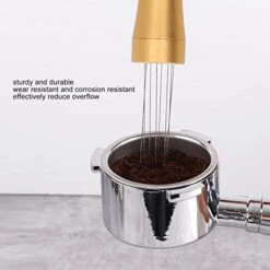 Stainless Steel Coffee Needle Stirrer, Coffee Needle Stirring Distributor Ergonomic Aluminum Alloy Wear Ressitant For Coffee Portafilter(Gold) -KitchenAid Shop 41X8tqkb1AL