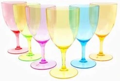 15-ounce Acrylic Stem Wine Glasses, Set Of 6 Multicolor | Made Of Shatterproof Plastic And Ideal For Indoor And Outdoor Use, Reusable, Party Colors 11 15-ounce Acrylic Stem Wine Glasses, Set Of 6 Multicolor | Made Of Shatterproof Plastic And Ideal For Indoor And Outdoor Use, Reusable, Party Colors -KitchenAid Shop 41XBMHQPLuL. AC