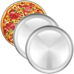 Pizza Baking Pan Pizza Tray 12 Inch Stainless Steel Pizza Pan Round Pizza Baking Sheet Oven Tray Pizza Crisper Pan, Healthy Pizza Cooking Pan For Oven, 2 Pack -KitchenAid Shop 41XCPqvToIL. AC