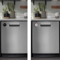 Geometric Black & White Clean Dirty Soft Premium Dishwasher Magnet Sign, Double Sided Flip Indicator, Strong Non Surface Scratching Magnet, Kitchen Safe Magnet, White & Black -KitchenAid Shop 41XClyt1CcL