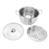 Food Steaming Pot, Food Grade 304 Stainless Steel Multipurpose Steam Pot High Efficiency With Glass Lid For Gas Stove For Home For Electric Furnace(Double Layers) -KitchenAid Shop 41XIwEeR8wL