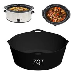 Low Cooker Liners, Compatible With Crock Pot 7QT Oval Slow Cooker, Reusable & Easy To Clean Dishwasher Safe Silicone Cooker Liner For 7 Quart Crock Pot