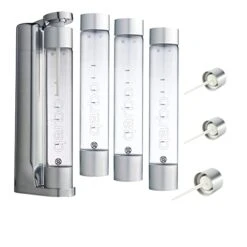 Wenty39 Qarbo Sparkling Water Maker With 4 Bottles, And 3 Aircharge Caps (Chrome)