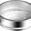 Stainless Steel Steamer Insert For Fish And Vegetables, Food Supplements, Steamed Filled Bun With Heat-resistant Handles, Thickened Material, Robust And Durable, 1 Stainless Steel Steamer Insert For Fish And Vegetables, Food Supplements, Steamed Filled Bun With Heat-resistant Handles, Thickened Material, Robust And Durable, -KitchenAid Shop 41XPzMDjeaL 1
