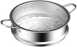 Stainless Steel Steamer Insert For Fish And Vegetables, Food Supplements, Steamed Filled Bun With Heat-resistant Handles, Thickened Material, Robust And Durable,