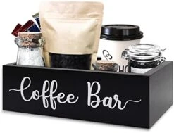 Zingoetrie Coffee Bar Wooden Box Coffee Station Organizer Coffee Bar Pod Holder Storage Accessories For Coffee Counter Farmhouse Kitchen Decor - Black 16 Zingoetrie Coffee Bar Wooden Box Coffee Station Organizer Coffee Bar Pod Holder Storage Accessories For Coffee Counter Farmhouse Kitchen Decor - Black -KitchenAid Shop 41XQLZ8sy8L. AC