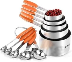 10 Piece Measuring Cups And Spoons Set In 18/8 Stainless Steel -KitchenAid Shop 41XRUtxYy3L. AC