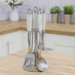 Morphy Richards Accents Tool Set, Stainless Steel, Ivory Cream, 5 Piece 14 Morphy Richards Accents Tool Set, Stainless Steel, Ivory Cream, 5 Piece -KitchenAid Shop 41XSENL1ubL