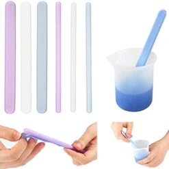 6 Pieces Silicone Stir Bar Flat Silicone Stirrer Round Stirring Rods For Resin Making Stirring Stick For Resin Paint Epoxy Liquid Glue Mixing DIY Crafts (6 Sticks) -KitchenAid Shop 41XTR430kZS