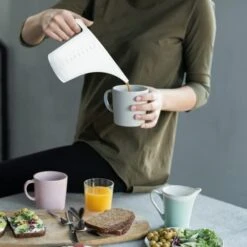 Tofu Funnel Pitcher For Soap Making, Large Capacity Easy Pour Container With Long Spout, Soap Making Supplies, Bakeware Mold, Candle, Microwave Safe, 4 Cups, 32 Ounces, 1000 Ml - Set Of 3 -KitchenAid Shop 41XYcPJfItL