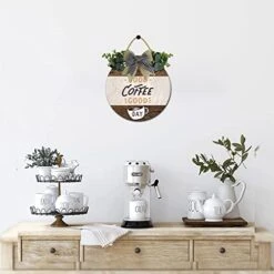 Good Coffee Good Day Coffee Bar Sign Rustic Decor Farmhouse Wall Decor， Wooden Round Retro Coffee Bar Decor Coffee Lover Coffee Station Decor Home Office Kitchen -KitchenAid Shop 41Xesd5FwrL