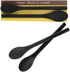 Oney Bear Kitchen Silicone Stirring Spoon (Set Of 2, Black Bear Black) For Coffee & Tea -KitchenAid Shop 41XfHdkXTbL. AC