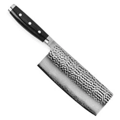 HD 7" Vegetable Cleaver - Made In Japan - VG10 Hammered Damascus Stainless Steel Chinese Chef's Knife