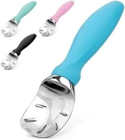 Ice Cream Scoop With Soft Easy Grip Handle - Ice Cream Scooper With Built-in Lid Opener - Heavy Duty Icecream Scoop With Non-Slip Handle For Soft & Hard Ice Cream (Black) 18 Ice Cream Scoop With Soft Easy Grip Handle - Ice Cream Scooper With Built-in Lid Opener - Heavy Duty Icecream Scoop With Non-Slip Handle For Soft & Hard Ice Cream (Black) -KitchenAid Shop 41XxeowjmVL. AC