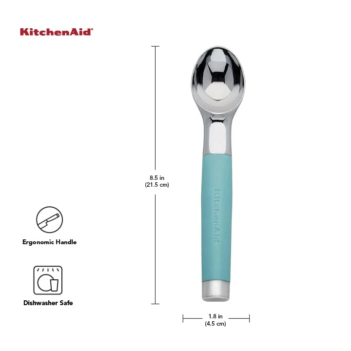 KitchenAid KO117OHAQA Gourmet Ice Cream Scoop, One Size, Matte Aqua Sky 4 KitchenAid KO117OHAQA Gourmet Ice Cream Scoop, One Size, Matte Aqua Sky - Image 2