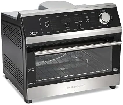Hamilton Beach Air Fryer Countertop Toaster Oven, Includes Bake, Broil, And Toast, Fits 12” Pizza, 1800 Watts, 10 Cooking Modes + Digital Controls, Black & Stainless Steel 10 Hamilton Beach Air Fryer Countertop Toaster Oven, Includes Bake, Broil, And Toast, Fits 12” Pizza, 1800 Watts, 10 Cooking Modes + Digital Controls, Black & Stainless Steel - Image 8