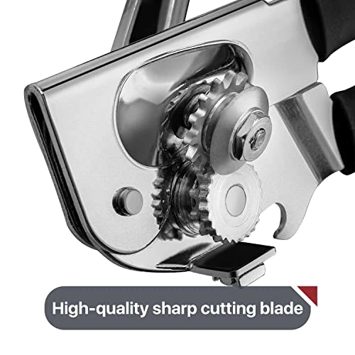 Commercial Can Opener, UHIYEE Hand Crank Can Opener Manual Heavy Duty With Comfortable Extra-long Handles, Oversized Knob, Large Handheld Can Opener Easy For Big Cans, Black 4 Commercial Can Opener, UHIYEE Hand Crank Can Opener Manual Heavy Duty With Comfortable Extra-long Handles, Oversized Knob, Large Handheld Can Opener Easy For Big Cans, Black - Image 2