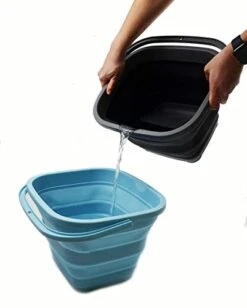 11L (2.9 Gallon) Collapsible Rectangular Handy Basket / Bucket (1, Grey/Black) -KitchenAid Shop 41Y5LNNL0dL