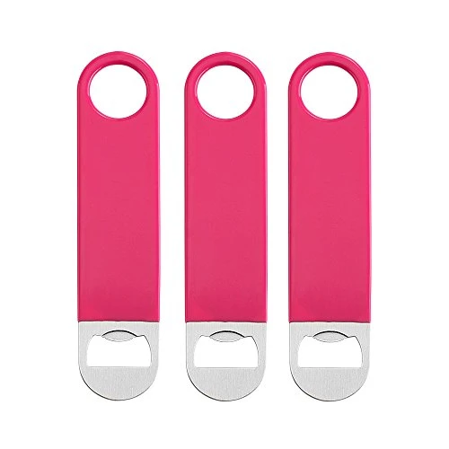 3 Pack 7" Heavy Duty Flat Bottle Opener, Pink 3 3 Pack 7" Heavy Duty Flat Bottle Opener, Pink