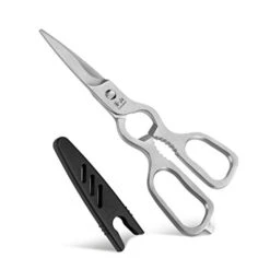 1021233 D Shape Forged Stainless Steel Shears Satin Finish, 9-Inch Overall Length
