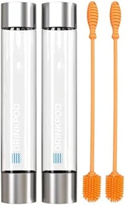 Fizzpod 32 Oz Slim Design Water Bottles - 2 Pack (Silver) -KitchenAid Shop 41YIix7sKZL. AC