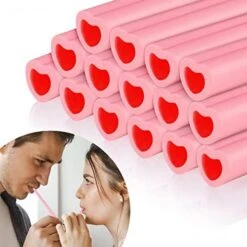 Reusable Silicone Drinking Straws 15 Pack, Heart Shaped Straws With 2pcs CLeaner Brushes For Smoothies Tumblers Cocktail MilkShake, DishWasher Safe -KitchenAid Shop 41YLFoYbDaL. AC