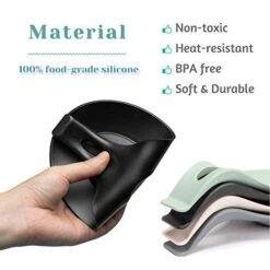 Spoon Rest For Kitchen Counter , Pack Of 4 BPA-Free And Food Grade Silicone Spoon Holder – Smooth Surface – Classy Look – Spoon Holder For Stove Top – For Cooking Spatula, Ladle, Brush, Risotto -KitchenAid Shop 41YNGSCSz4L