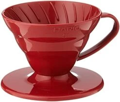 Hario V60 Plastic Coffee Dripper Pour Over Cone Coffee Maker Size 02, Red -KitchenAid Shop 41YNsezT76S. AC