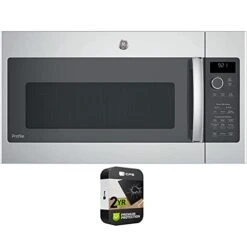 PVM9215SKSS Profile 2.1 Cu. Ft. Over-the-Range Sensor Microwave Oven Stainless Steel Bundle With 2 YR CPS Enhanced Protection Pack
