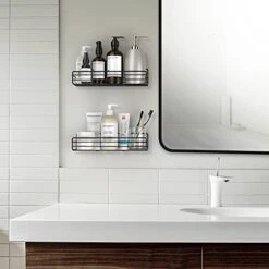 Moforoco Spice Rack Organizer Wall Mount (6Pack), Hanging Black Spice Pantry Organization Storage Shelf, Farmhouse Seasoning Organizer, Flexible Wall Shelves Decor Kitchen Essentials Home Organization -KitchenAid Shop 41YSk9IbIYS