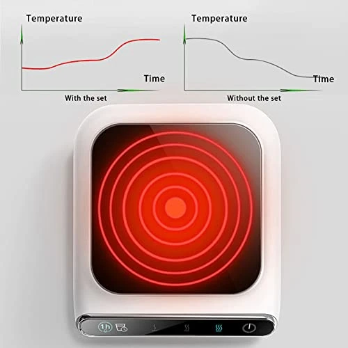 JEQ Coffee Mug Warmer, Electric Coffee Cup Warmer, 3 Temperature Setting Coffee Warmer For Desk Auto Shut Off, Smart Heated Coffee Mug For Beverage, Milk, Tea And Hot Chocolate (No Cup) 6 JEQ Coffee Mug Warmer, Electric Coffee Cup Warmer, 3 Temperature Setting Coffee Warmer For Desk Auto Shut Off, Smart Heated Coffee Mug For Beverage, Milk, Tea And Hot Chocolate (No Cup) - Image 4