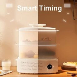 Food Steamer 3 Tier Electric Vegetable Steamer With Timer 12L Multifunctional Digital Steamer For Fast Simultaneous Cooking ,BPA-Free, White, M -KitchenAid Shop 41YX8z70zML