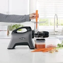 Omega MM1500GY Masticating Juicer, Cold Press Juicer Machine For Celery With Adjustable Dial, 200-Watt, Silver -KitchenAid Shop 41YZCVmgWKL