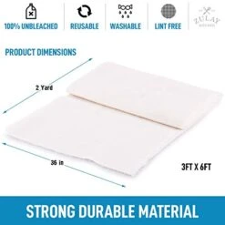 Grade 90 Cheesecloth - Unbleached & Reusable Ultra Fine Cheese Cloth - Pure Cotton Food Grade Cheese Cloths For Cooking, Straining, Basting, Making Cheese, Decoration And More (2 Yard) -KitchenAid Shop 41YbEZMsuFL