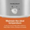 Hamilton Beach 4-Quart Slow Cooker With 3 Cooking Settings, Dishwasher-Safe Stoneware Crock & Glass Lid, Stainless Steel (33140V)