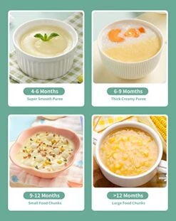 Baby Food Maker, HEYVALUE 13-in-1 Baby Food Processor Set For Fruit, Vegatable, Meat, Baby Food Blender With Baby Food Containers, Baby Food Freezer Tray, Baby Spoons, Silicone Spatula(Light Green) -KitchenAid Shop 41YdPz233cL