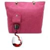 PortoVino City Tote Bag - Canvas Wine Purse With Hidden Spout And Dispenser Flask For Wine Lovers That Holds And Pours 2 Bottles Of Wine! Perfect For Traveling, Concerts, Bachelorette Party - Pink 2 PortoVino City Tote Bag - Canvas Wine Purse With Hidden Spout And Dispenser Flask For Wine Lovers That Holds And Pours 2 Bottles Of Wine! Perfect For Traveling, Concerts, Bachelorette Party - Pink -KitchenAid Shop 41YhGYm70FL