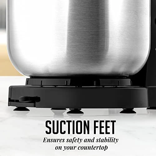 Vente Electric Kitchen Stand Mixer With 3.5-Quart Removable Stainless Steel Mixing Bowl, 5 Speed Control, 250-Watt Power, 2 Blender Attachment Egg Beater Whisk & Dough Hook Black SM680B 5 Vente Electric Kitchen Stand Mixer With 3.5-Quart Removable Stainless Steel Mixing Bowl, 5 Speed Control, 250-Watt Power, 2 Blender Attachment Egg Beater Whisk & Dough Hook Black SM680B - Image 3