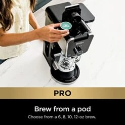Ninja CFP307 DualBrew Pro Specialty Coffee System, Single-Serve, Compatible With K-Cups & 12-Cup Drip Coffee Maker, With Permanent Filter, Black -KitchenAid Shop 41YicqLlgBL