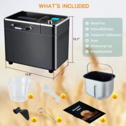 2LB Bread Machine, Black Stainless Steel Bread Maker With Nonstick Pan, Full Touch Panel Tempered Glass, Reserve& Keep Warm Set And Recipes,18-in-1. -KitchenAid Shop 41Yj31wwjtL