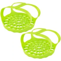 Pressure Cooker Bakeware Sling Silicone Tool Eggs Hot Pots Compatible W/ Instant Pot Foldable Easy To Store And Clean, 2 Pack