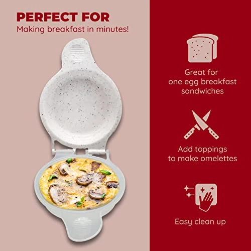 Microwave Egg Muffin Breakfast Sandwich Pan For Eggs In A Minute Or Less, 3-pack 5 Microwave Egg Muffin Breakfast Sandwich Pan For Eggs In A Minute Or Less, 3-pack - Image 3