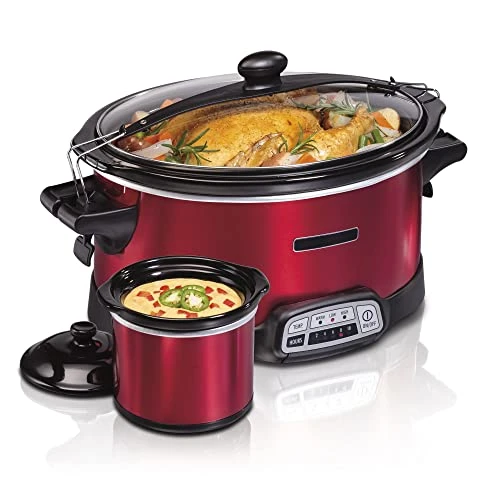 7 Quart Programmable Slow Cooker With, Red, 3 7 Quart Programmable Slow Cooker With, Red,