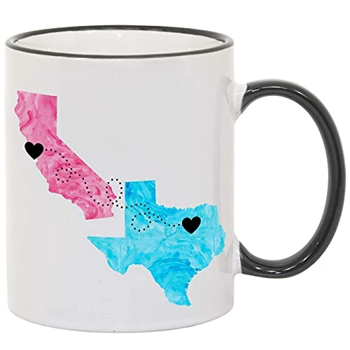 Mom, Personalized Long Distance Coffee Mug, Mother's Day Gift, States With Hearts Over Cities, 11oz Or 15oz 9 Mom, Personalized Long Distance Coffee Mug, Mother's Day Gift, States With Hearts Over Cities, 11oz Or 15oz - Image 7
