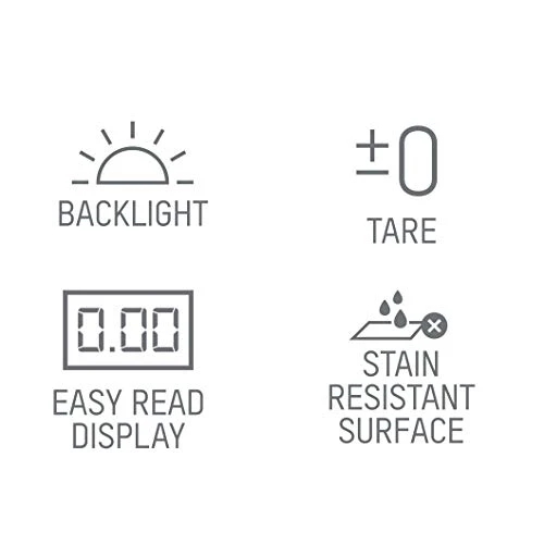 Taylor Digital Kitchen Food Scales With Glass Platform, Highly Accurate With Tare Function And Precision, Stainless Silver Weighs 5 Kg 4 Taylor Digital Kitchen Food Scales With Glass Platform, Highly Accurate With Tare Function And Precision, Stainless Silver Weighs 5 Kg - Image 2