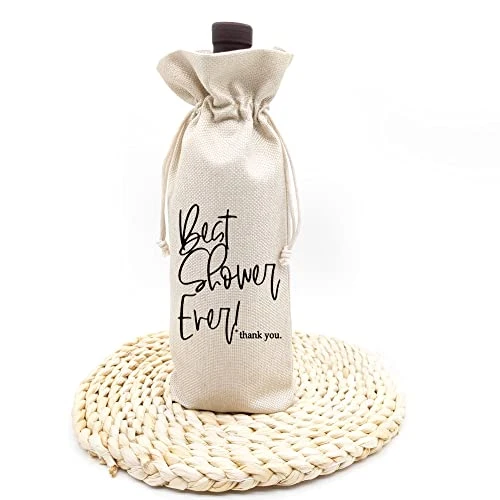 Best Shower Ever Wine Bag Gift, Shower Host Gift Ideas, Baby Shower Host Gift, Bridal Shower Host Gift, Party Host Gift, Personalized Gift Wine Bag - Burlap Drawstring Wine Bag 4 Best Shower Ever Wine Bag Gift, Shower Host Gift Ideas, Baby Shower Host Gift, Bridal Shower Host Gift, Party Host Gift, Personalized Gift Wine Bag - Burlap Drawstring Wine Bag - Image 2