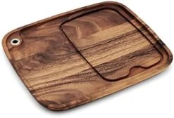 Fort Worth Steak Plate With Juice Channel, Acacia Wood 13 X 11 X 0.75 -inches -KitchenAid Shop 41ZRGxxncPL. AC