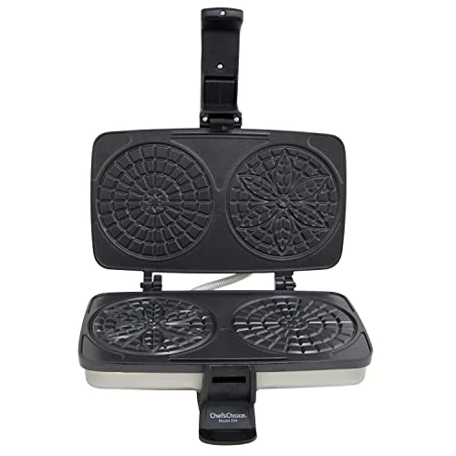 's Choice Pizzelle Maker Toscano PizzellePro Features Nonstick Surface And Even Heating For Two Baked Treats In Seconds, 2-Slice, Silver 6 's Choice Pizzelle Maker Toscano PizzellePro Features Nonstick Surface And Even Heating For Two Baked Treats In Seconds, 2-Slice, Silver - Image 4