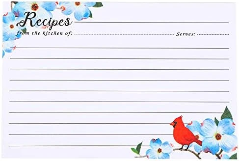 Recipe Cards 4x6 Inch, Cut Thicken Card Stock Double Sided Recipe Cards, 50-Pack (Flower) 8 Recipe Cards 4x6 Inch, Cut Thicken Card Stock Double Sided Recipe Cards, 50-Pack (Flower) - Image 6